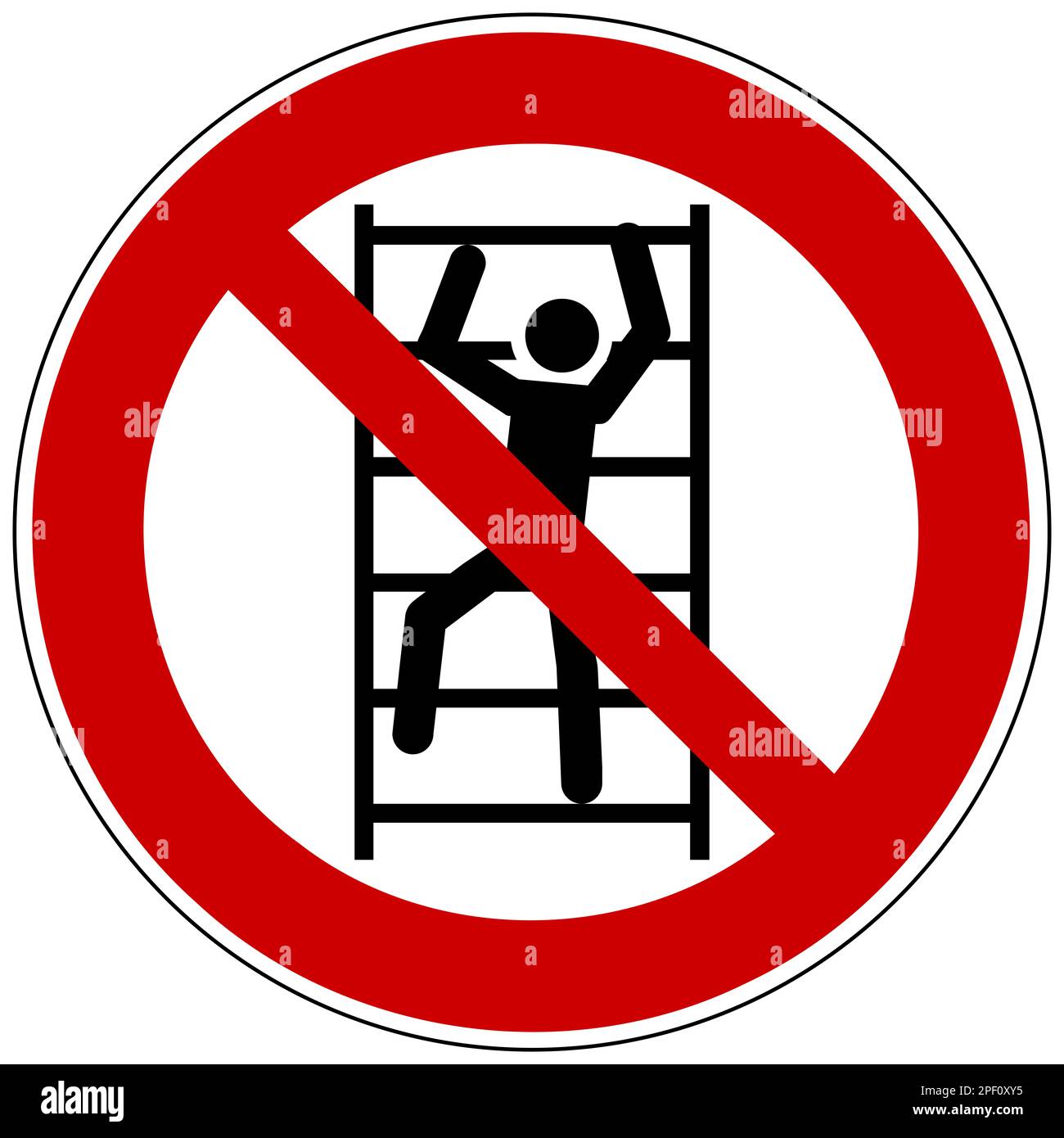 Dont climb here Cut Out Stock Images & Pictures Alamy