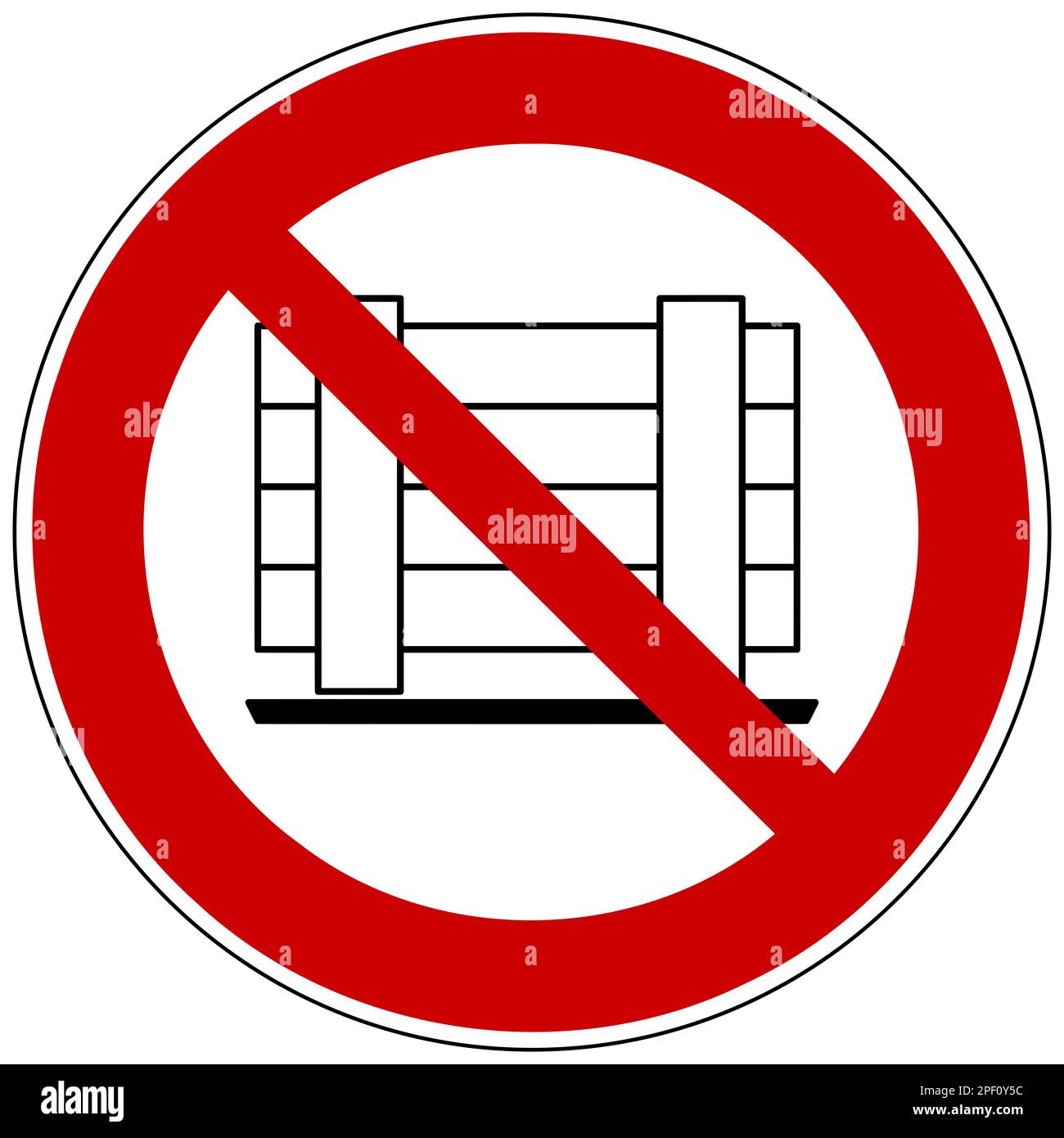 ISO 7010 do not obstruct sign Stock Photo