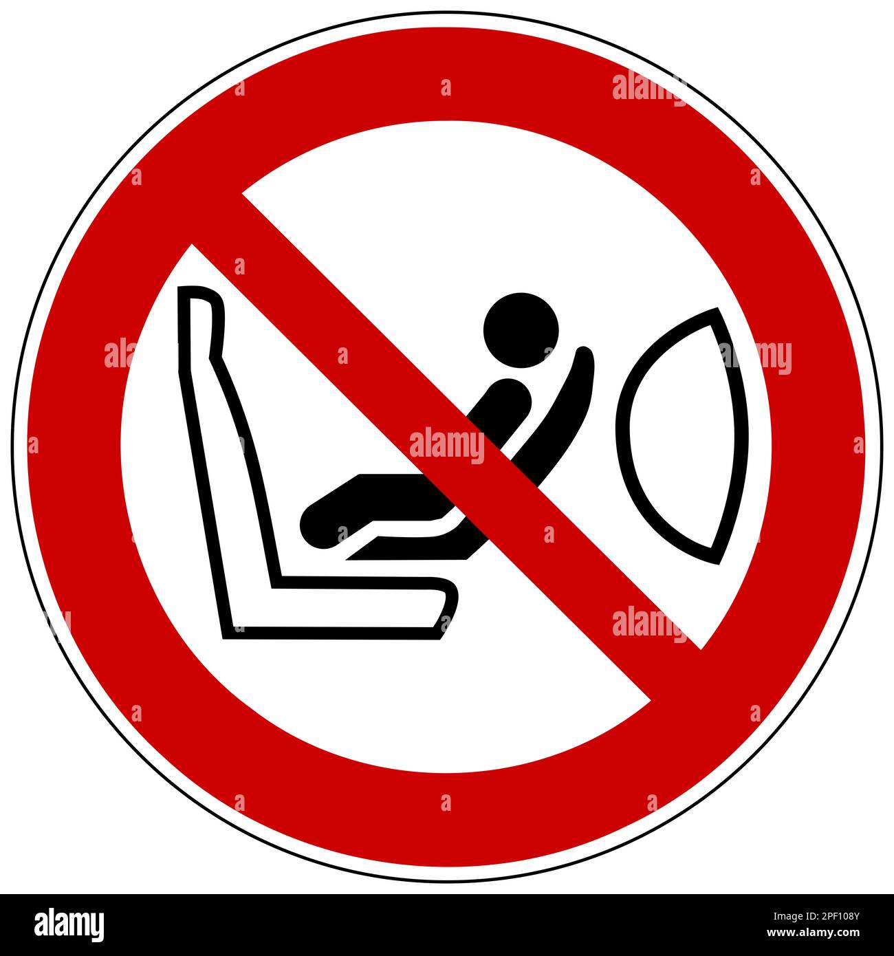 ISO 7010 child seat installation prohibited sign Stock Photo Alamy