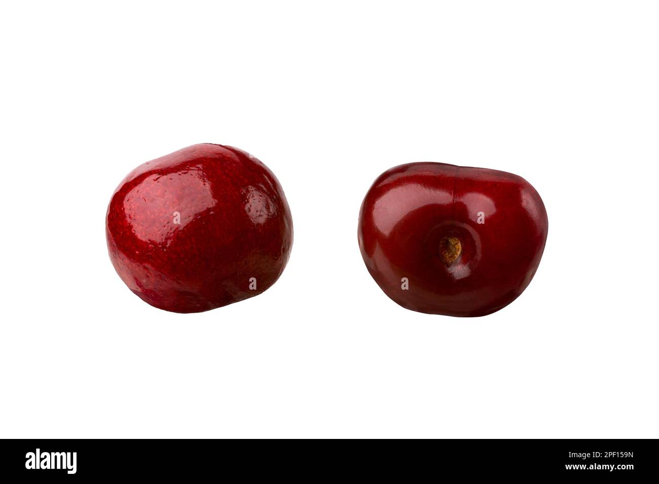 red cherry isolated on white background. Collection. With clipping path. Stock Photo