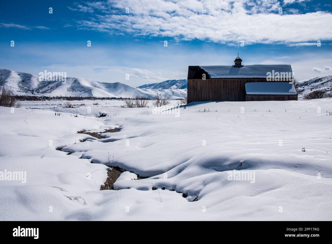 Restored Tate Dairy Barn in Midway, Utah, USA. The vintage structure