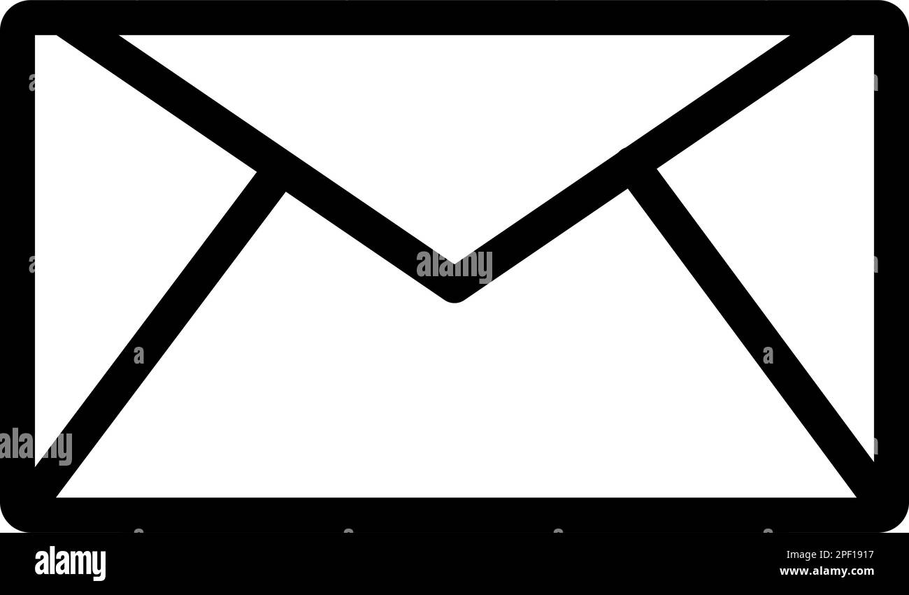 Email Vector Thick Line Icon For Personal And Commercial Use. Stock Vector