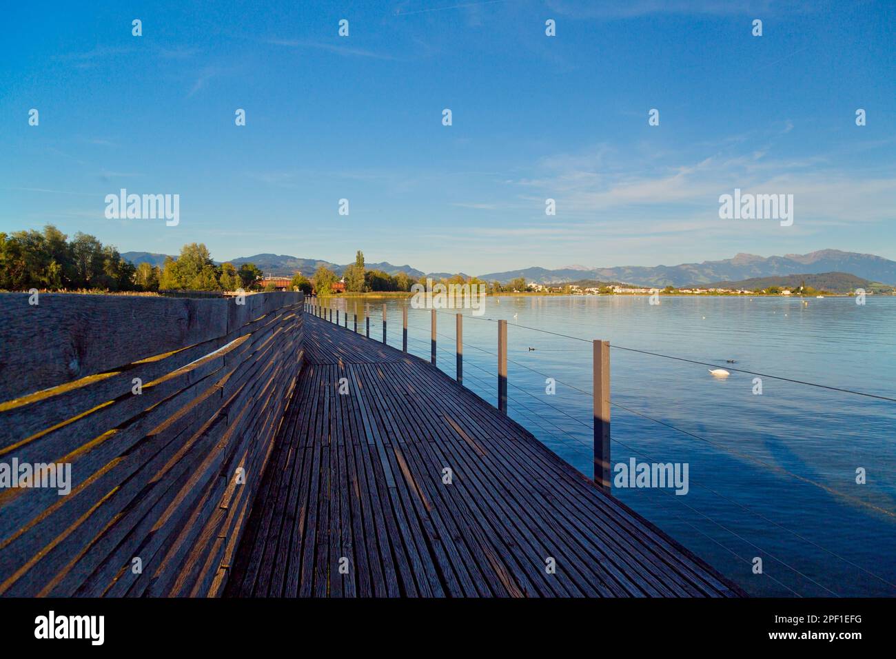 Rapperswil-Jona on Lake Zurich, Switzerland Stock Photo