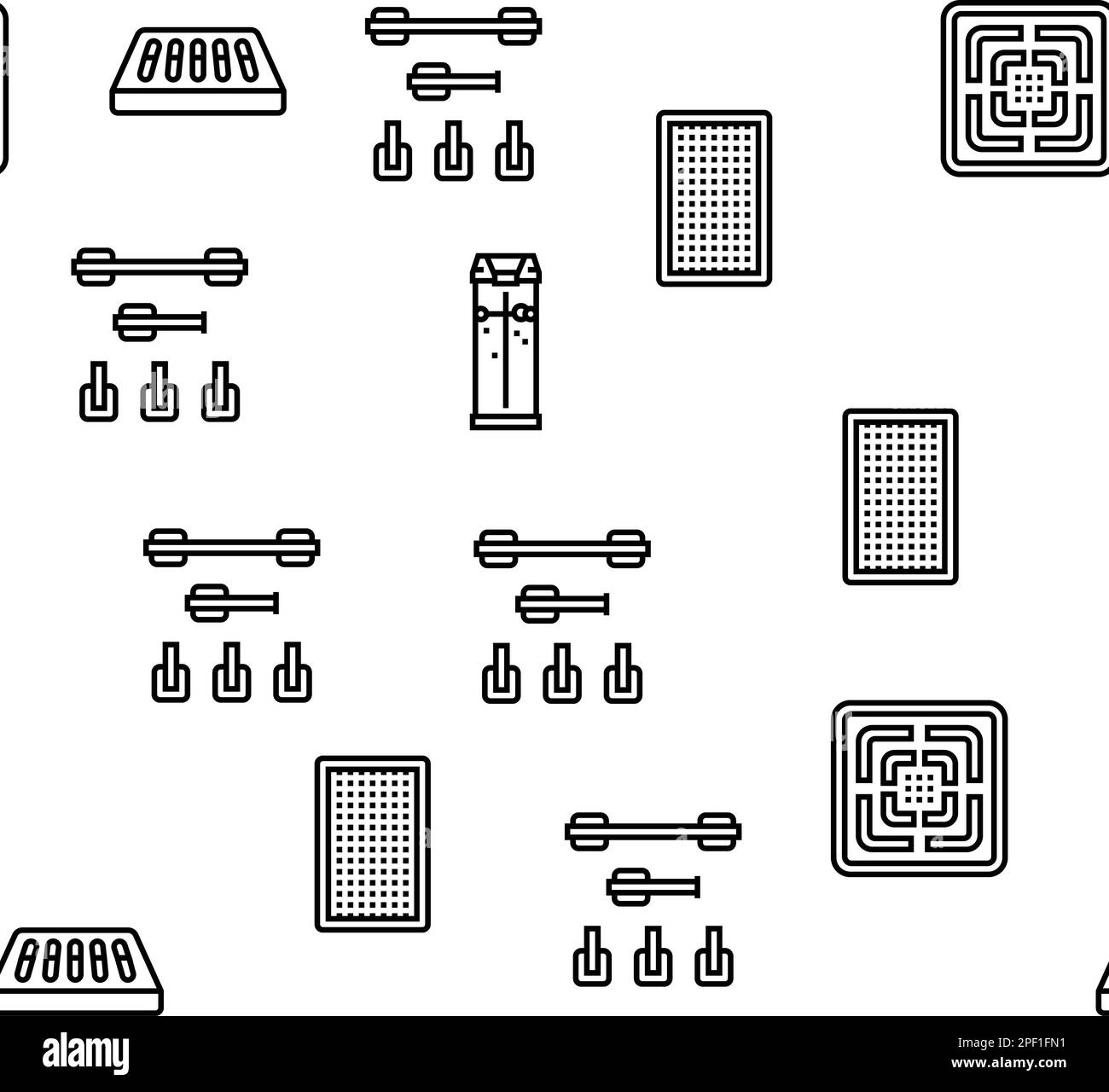 bathroom interior home vector seamless pattern Stock Vector Image & Art ...