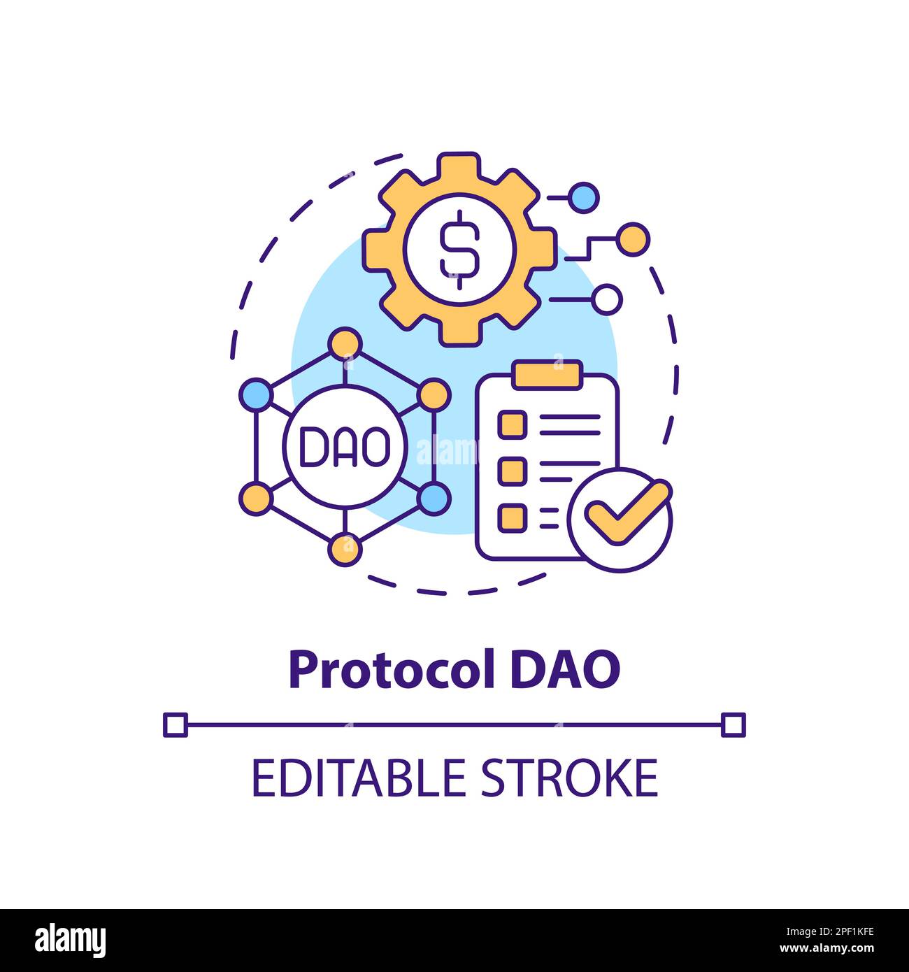 Protocol DAO concept icon Stock Vector Image & Art - Alamy