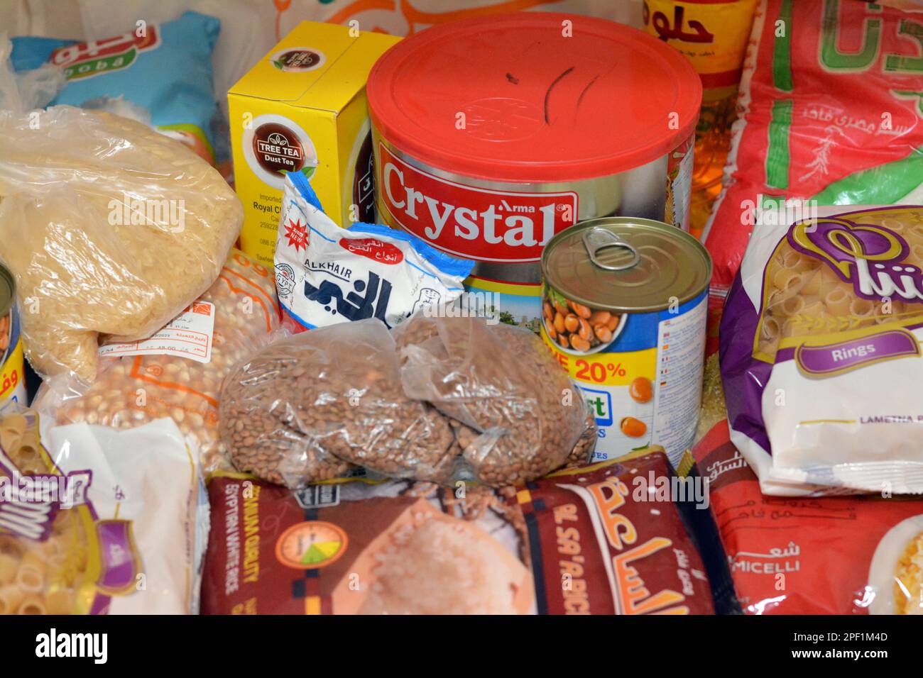 Cairo Egypt March 12 2023 Essential And Basic Food Supplies Oil 