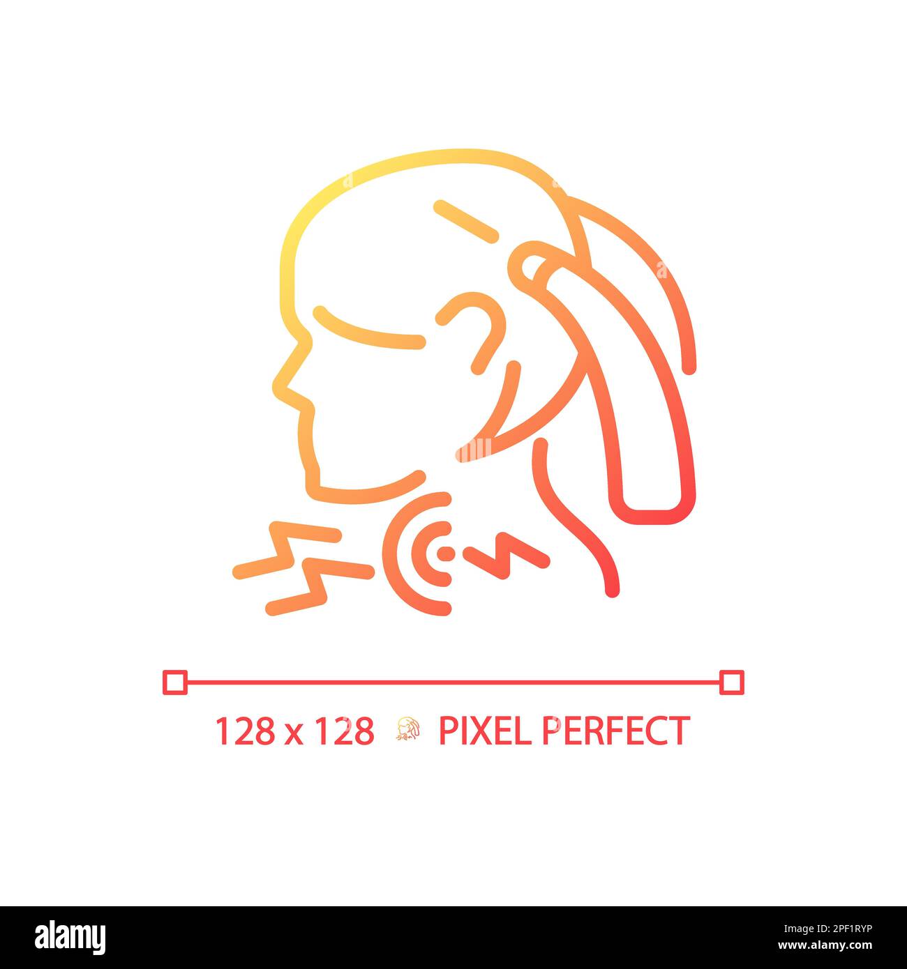 Croup pixel perfect gradient linear vector icon Stock Vector