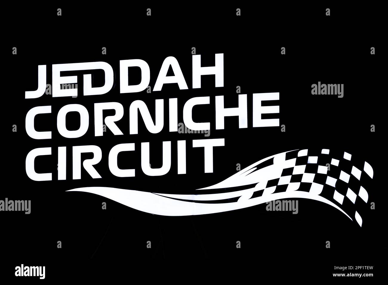 Jeddah, Saudi Arabia 16/03/2023, Jeddah Corniche Circuit logo during