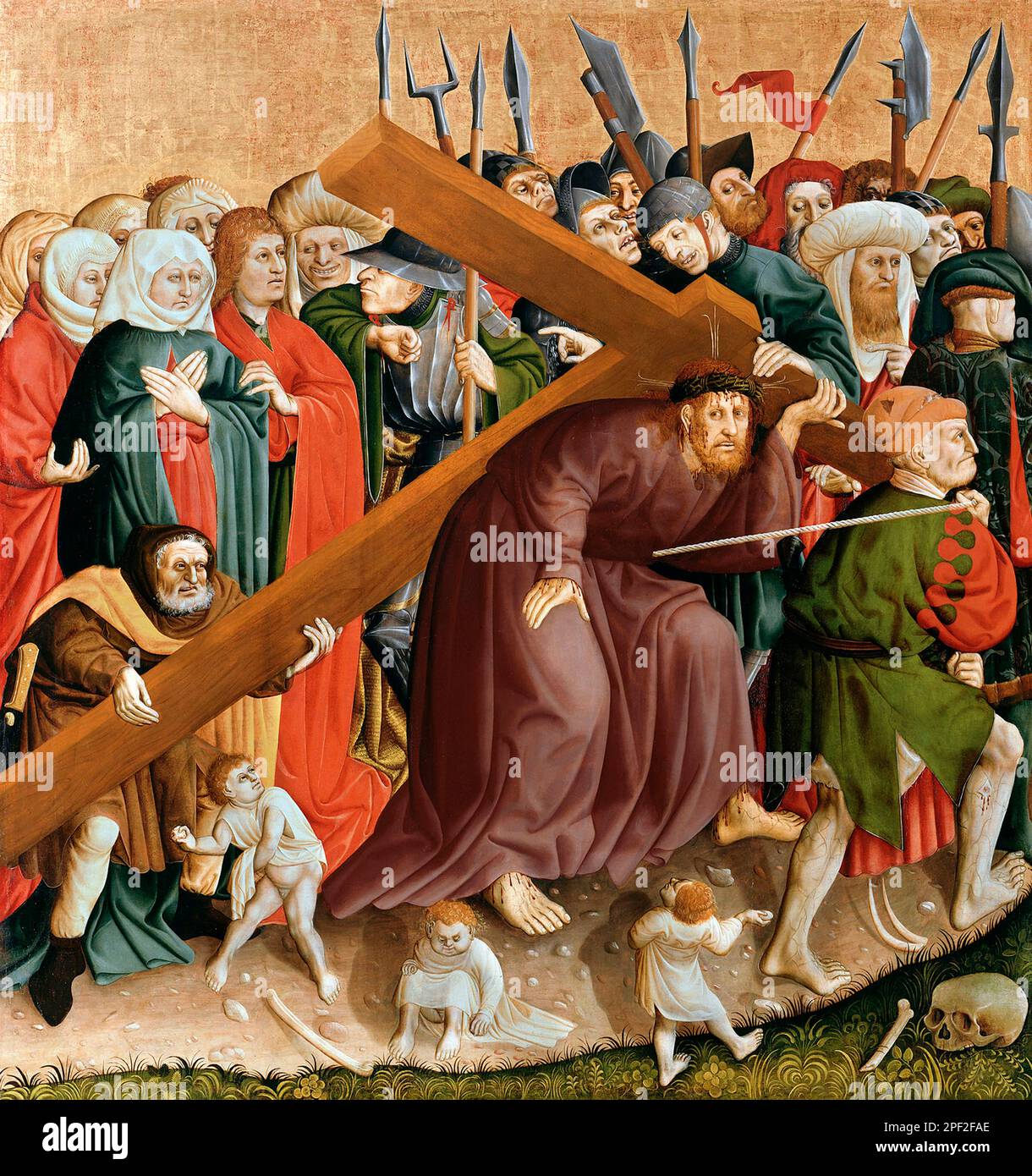 The Wings of the Wurzach Altar by the German artist, Hans Multscher (c. 1400–1467), oil on wood, 1437 Stock Photo