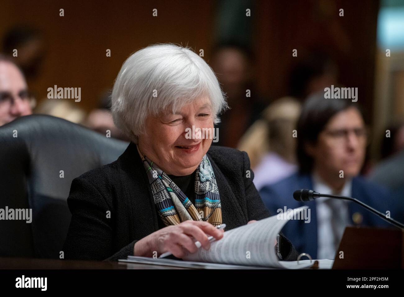 United States Secretary of the Treasury Yellen appears before a