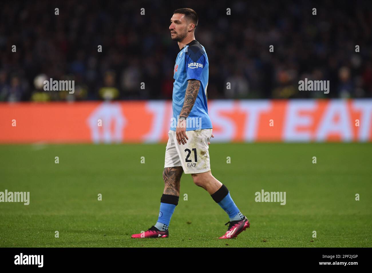 Naples, Italy. 15 Mar, 2023. Matteo Politano of SSC Napoli during the Uefa  Champions League match between SSC Napoli and Eintracht Frankfurt at Stadio  Diego Armando Maradona Naples Italy on 15 March