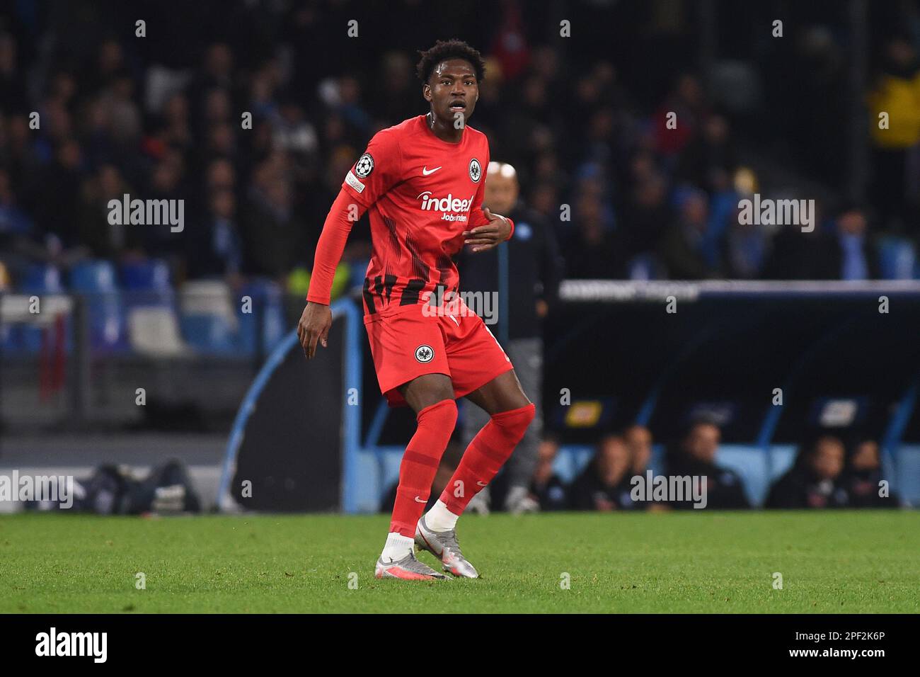 Naples, Italy. 15 Mar, 2023. Faride Alidou of Eintracht Frankfurt ...