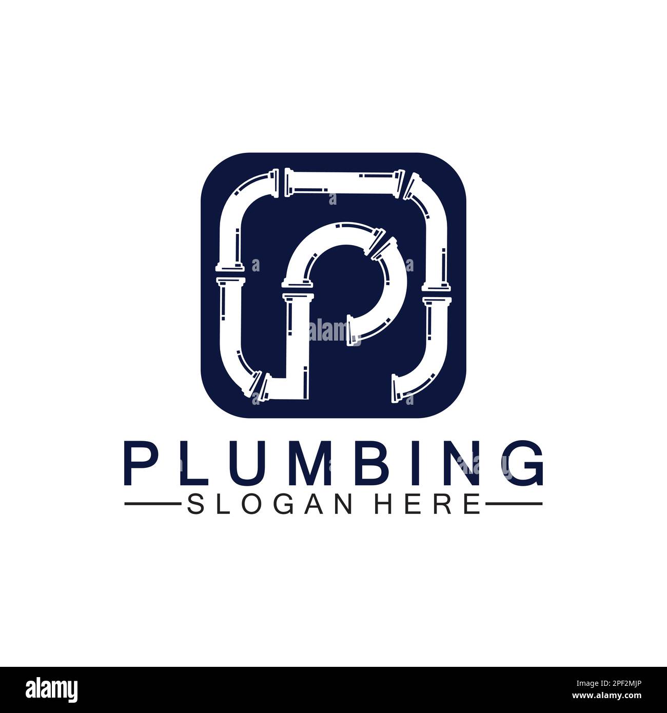 Letter P plumbing logo icon design vector Stock Vector