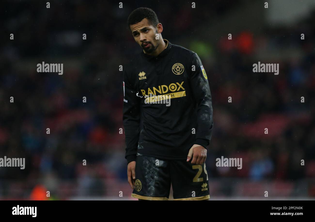 Sheffield United's Iliman Ndiaye during the Sky Bet Championship match between Sunderland and Sheffield United at the Stadium Of Light, Sunderland on Wednesday 15th March 2023. (Photo: Michael Driver | MI News) Credit: MI News & Sport /Alamy Live News Stock Photo