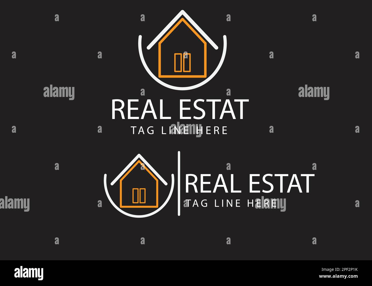 Modern and  Minimalist Real estate logo. Stock Vector