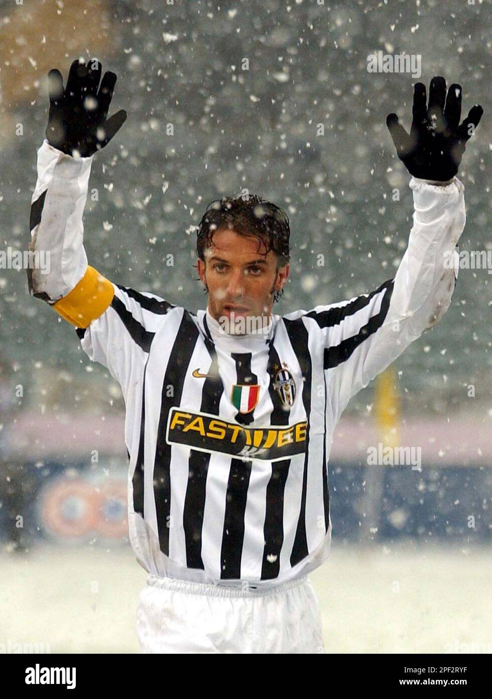 Juventus striker Alessandro Del Piero celebrates after scoring