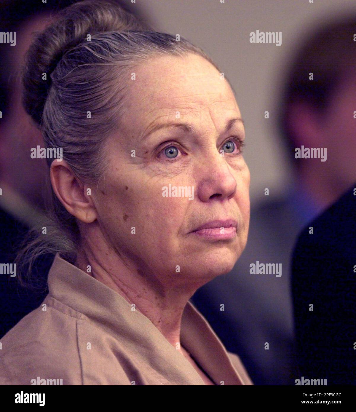 Wanda Barzee listens to her attorney speaking on her behalf at her