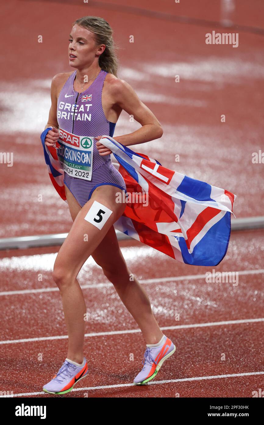 Keely HODGKINSON Celebrating Her Gold Medal In The 800m At The European Keely HODGKINSON Celebrating Her Gold Medal In The 800m At The European
