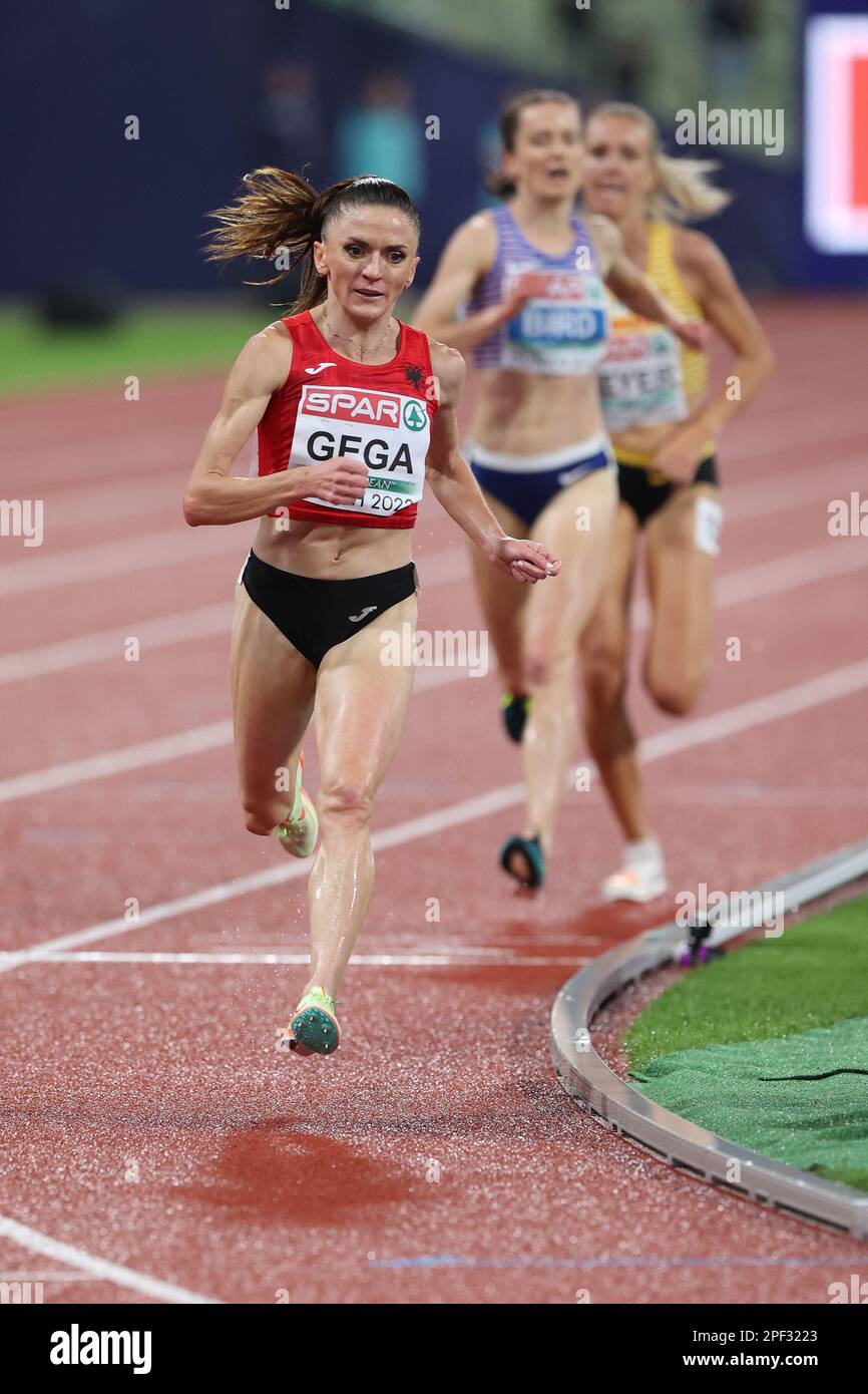 Luiza GEGA leading the 3000m Steeplechase Final at the European Athletics Championship 2022 Stock Photo