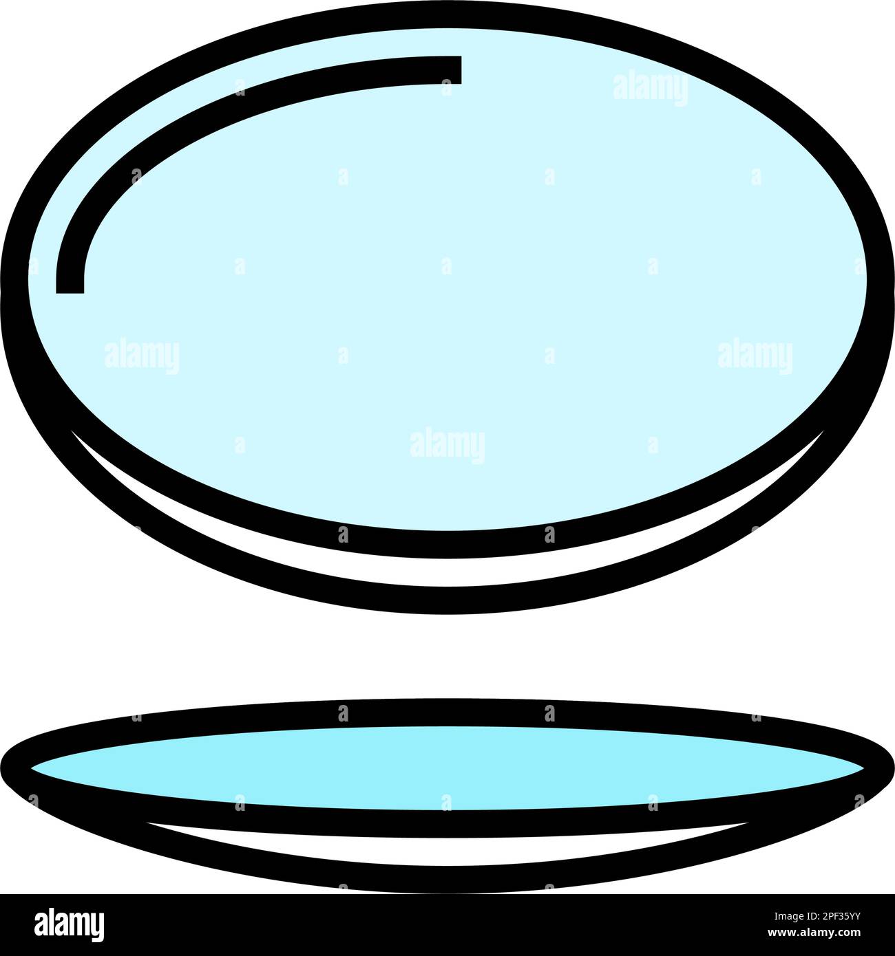 watch glass chemical glassware lab color icon vector illustration Stock