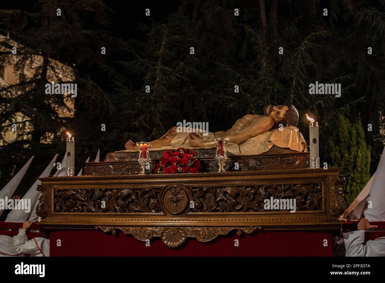 Holy Thursday Procession, Recumbent Christ of Mercy of Salamanca, Spain