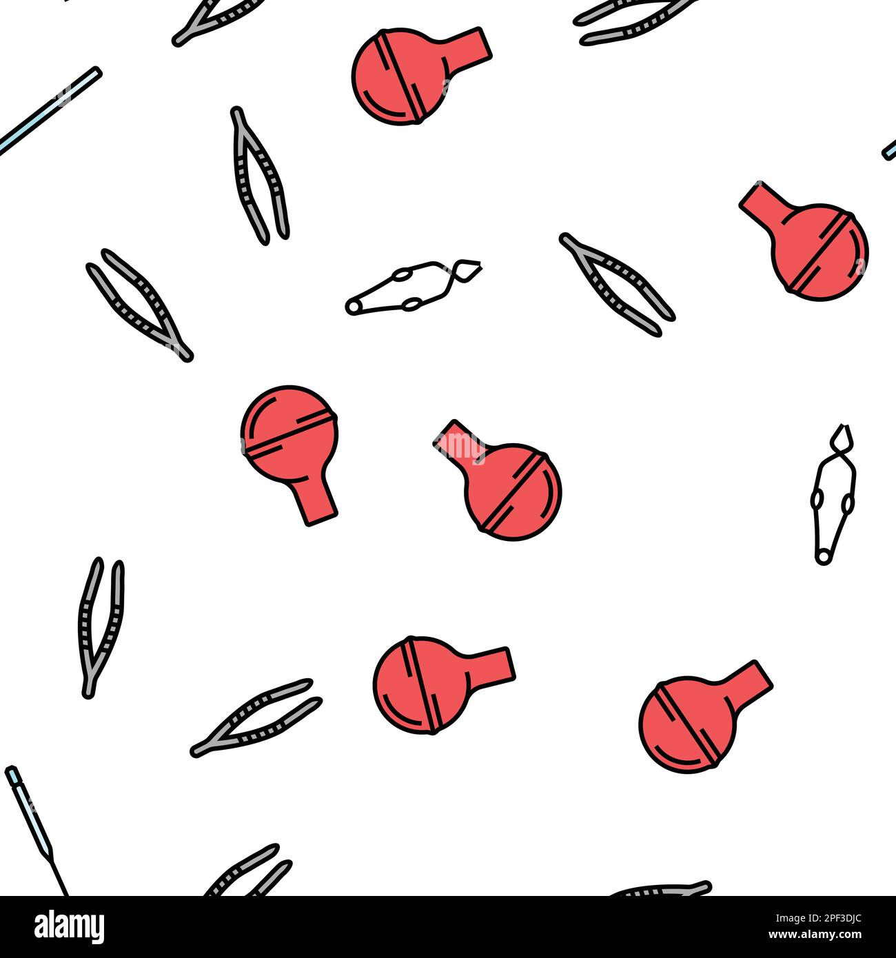 chemical glassware laboratory vector seamless pattern Stock Vector ...