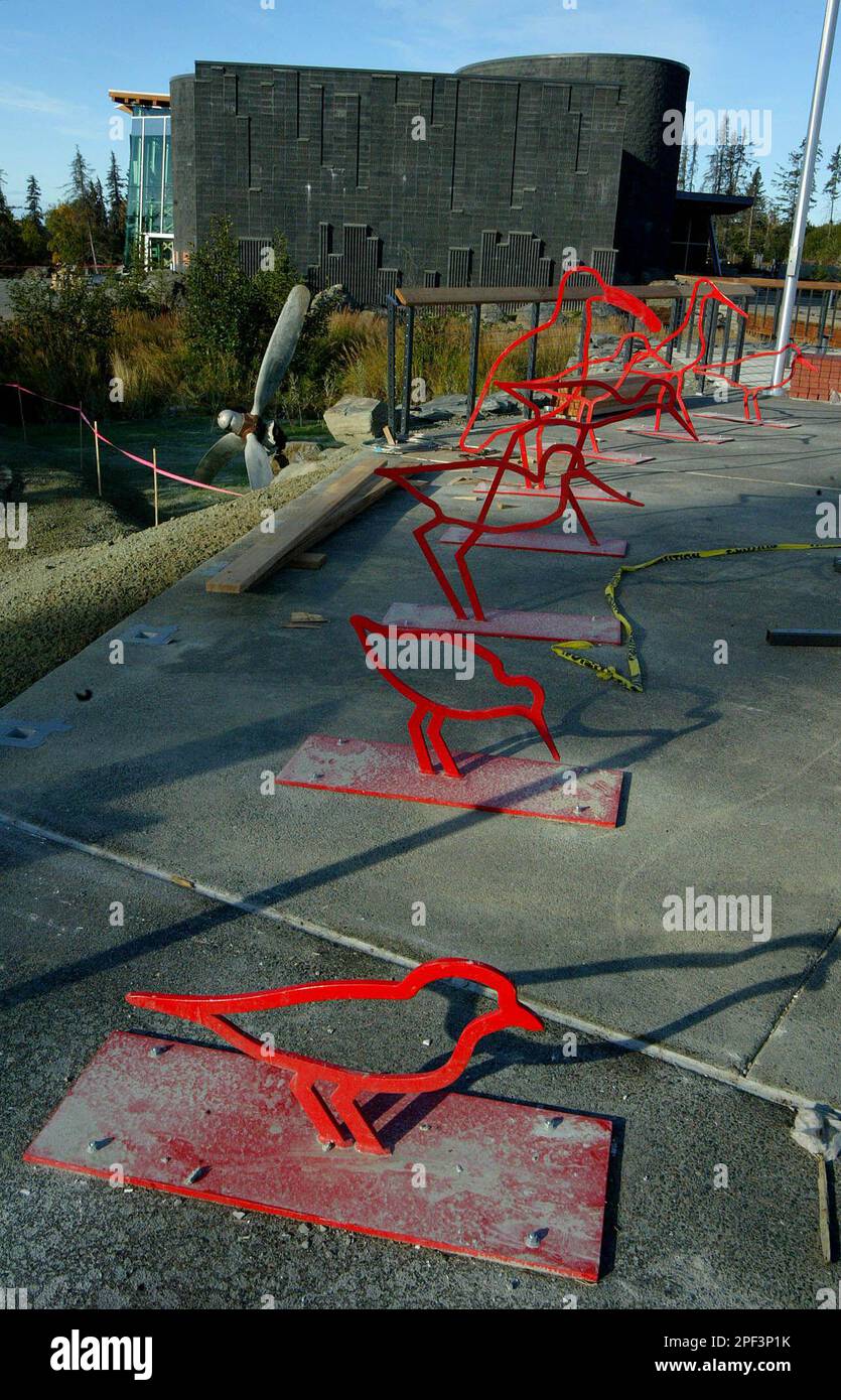 ** ADVANCE FOR WEEKEND NOV. 22-23 ** Custom bird shaped bike racks are ...