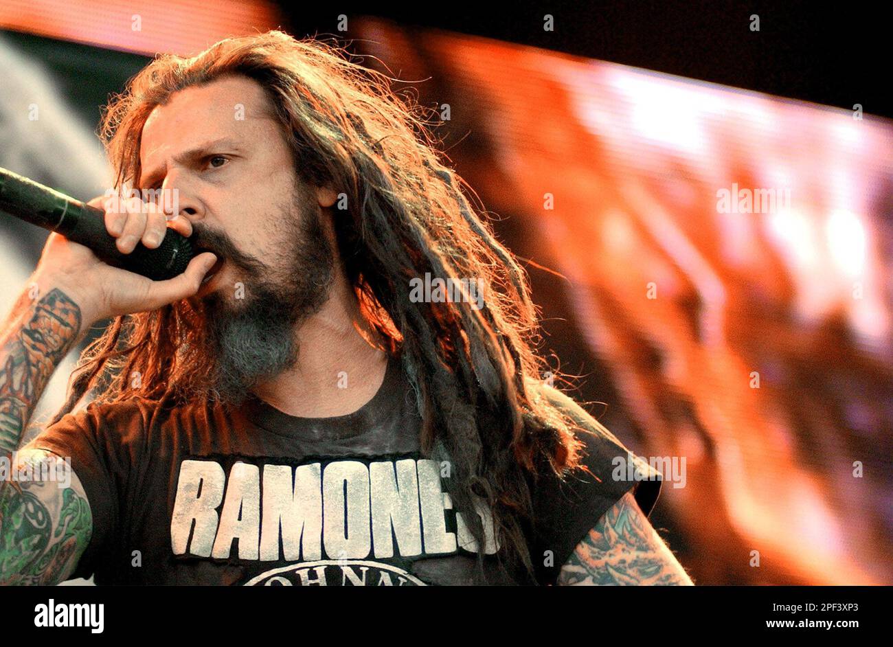 Singer Rob Zombie performs on Wednesday evening, July 10, 2002