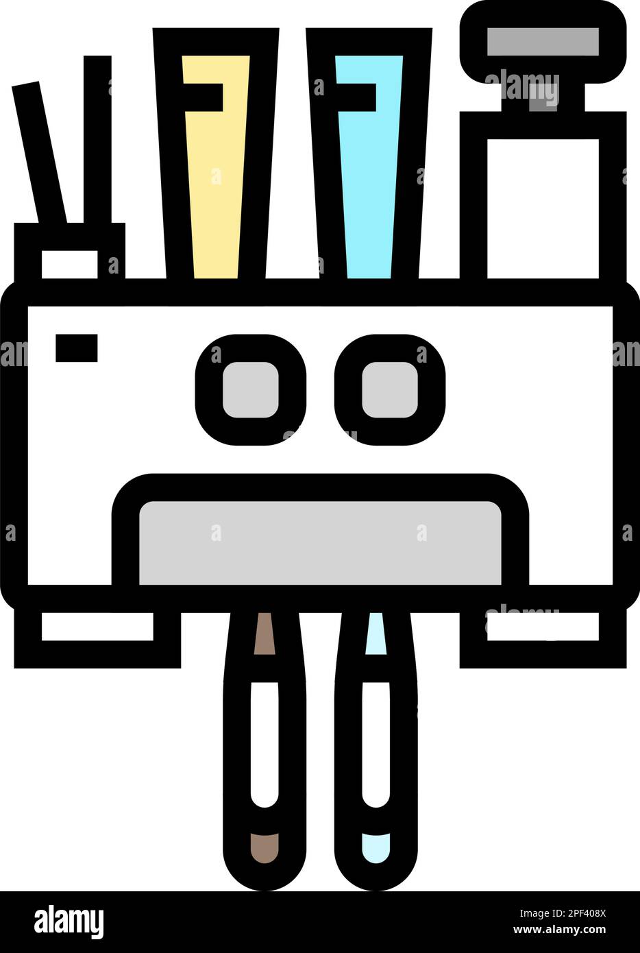 toothbrush holder color icon vector illustration Stock Vector Image ...