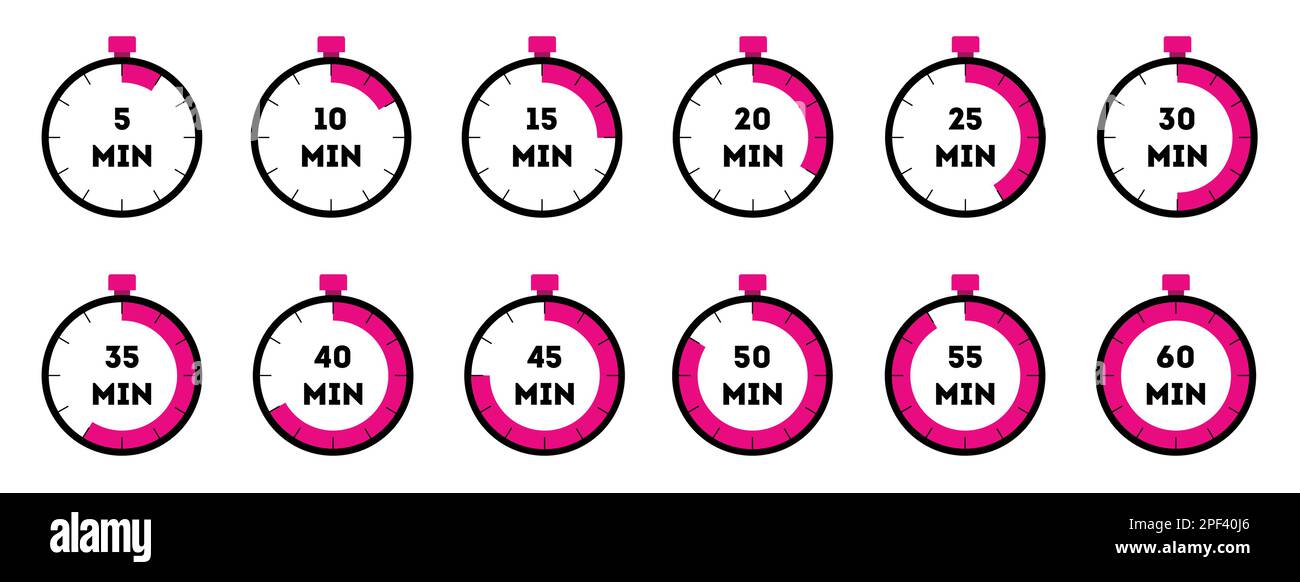 Set clock, alarm, watch, stopwatch Stock Vector Image & Art Alamy