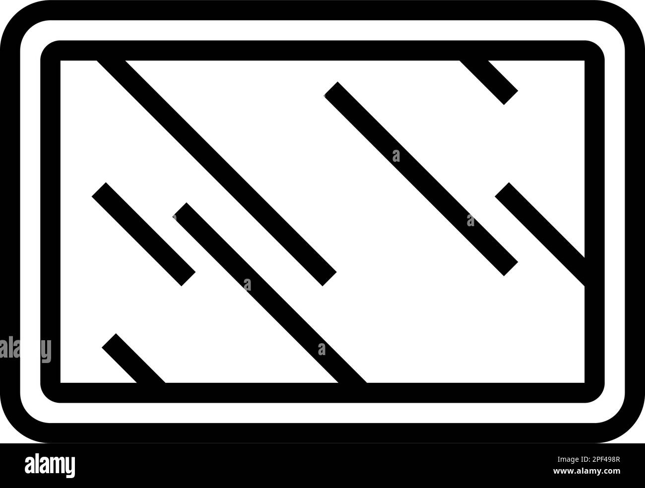 mirror bathroom interior line icon vector illustration Stock Vector ...