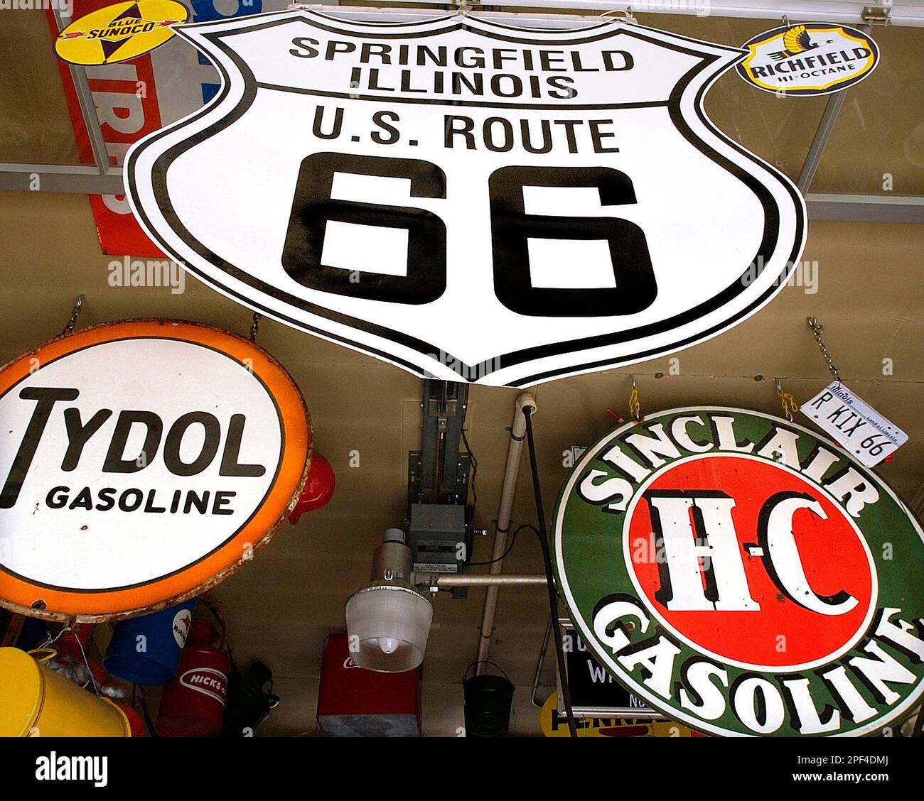 **ADVANCE FOR USE SUNDAY, OCT 12** Old road signs, gasoline and oil