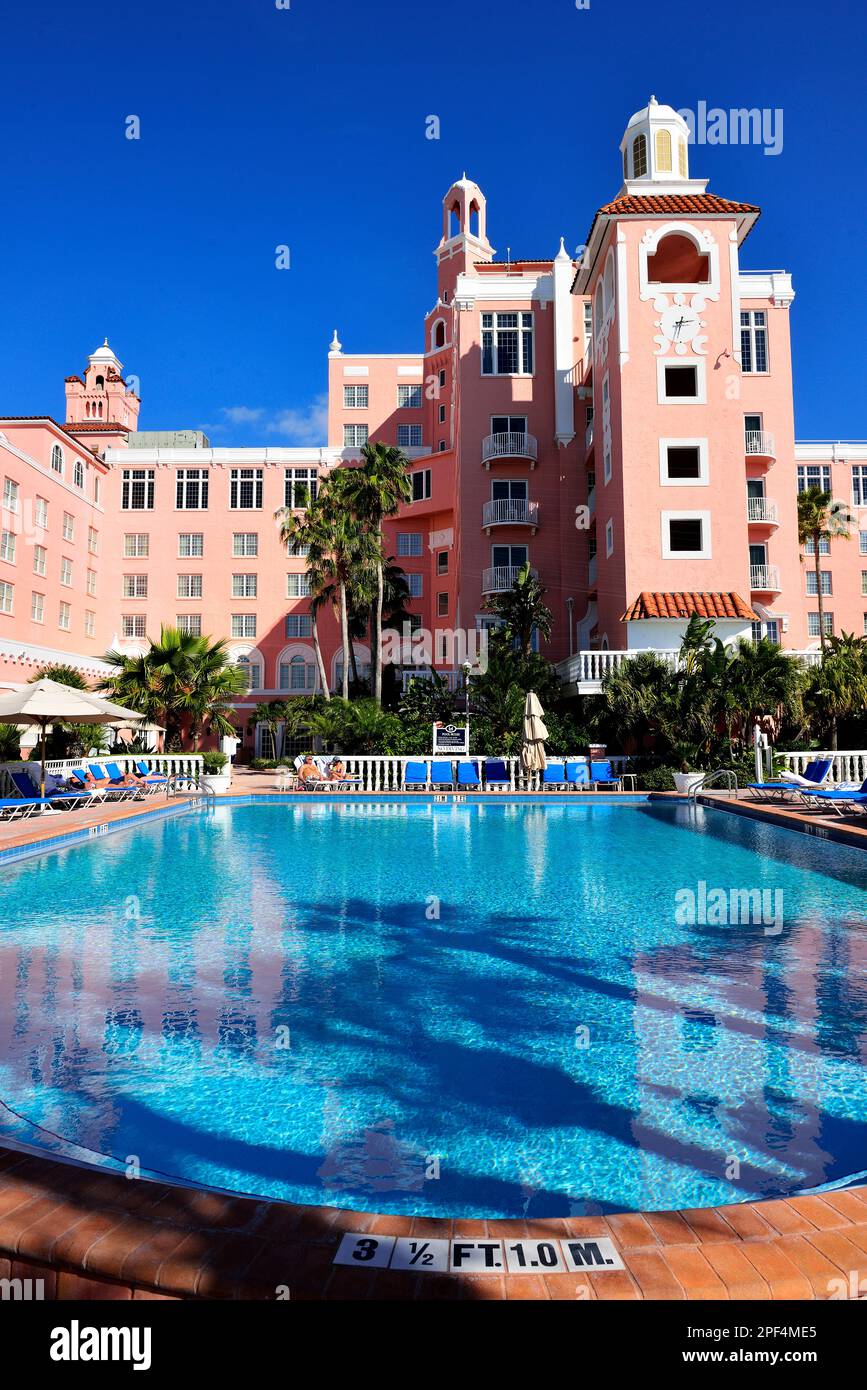 Don Cesar Hotel,Pink Palace, St.Petes Beach,St.Petersburg Florida USA Stock Photo