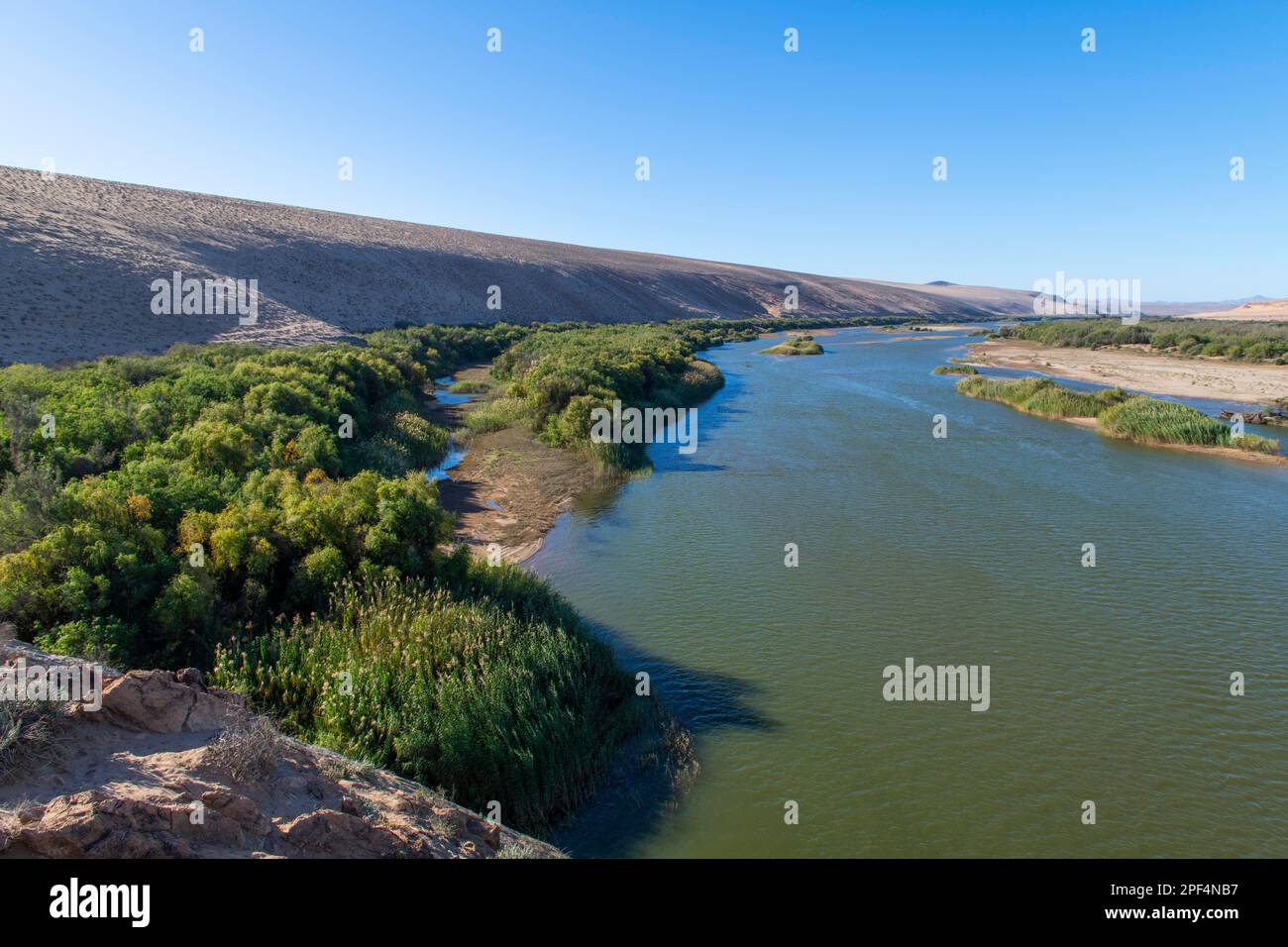 Orange River, also known as the Orange River, on the border between ...