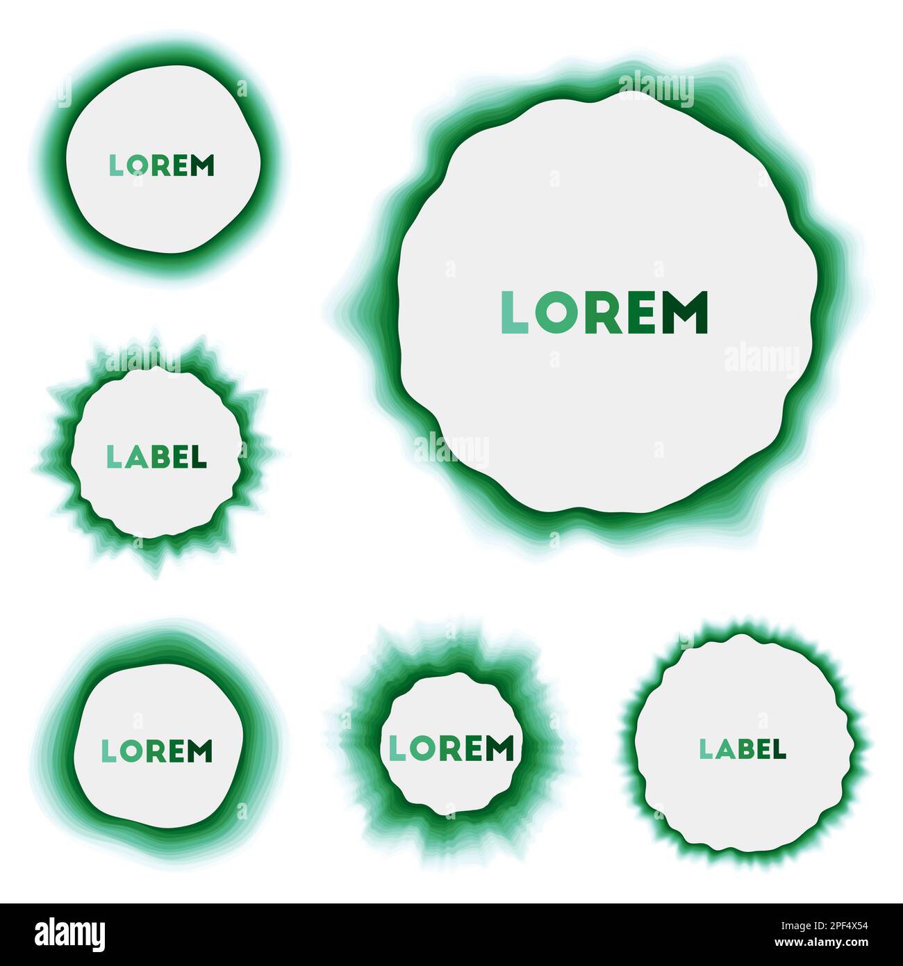Round labels. Appealing circular backgrounds. Radiant vector ...