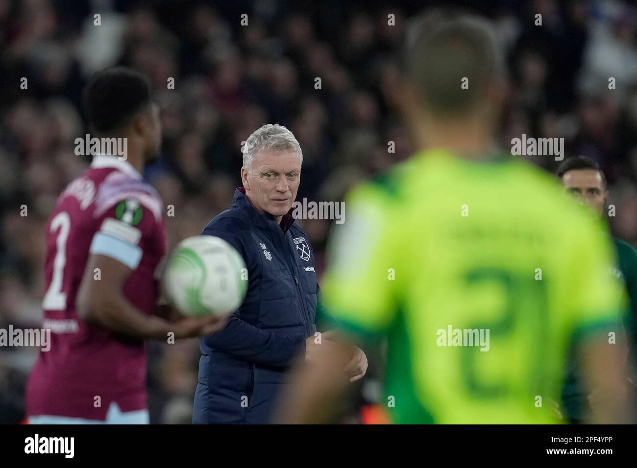 West Ham's manager David Moyes is seen during the Conference League