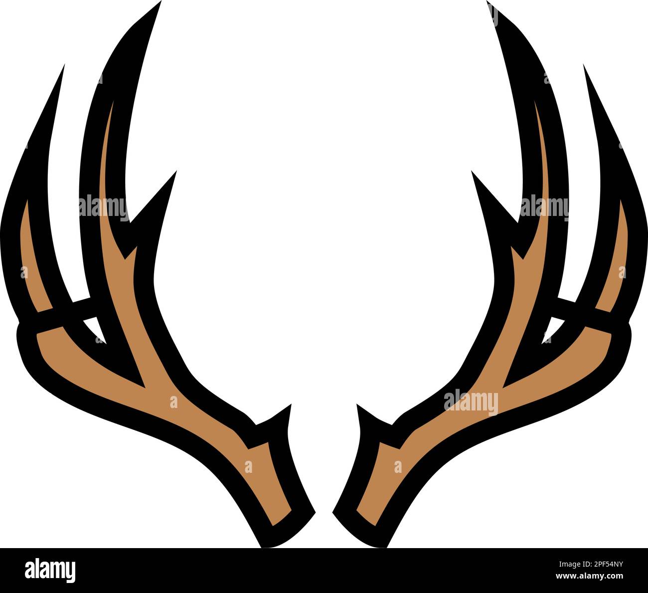 reindeer horn animal color icon vector illustration Stock Vector Image ...