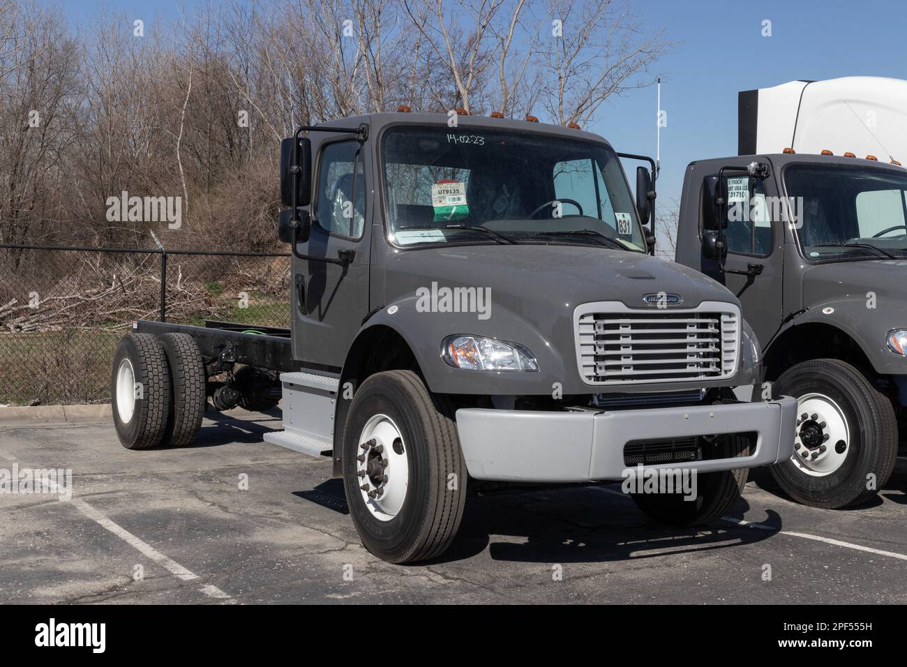 Indianapolis Circa March 2023 Freightliner Semi Tractor Trailer Big