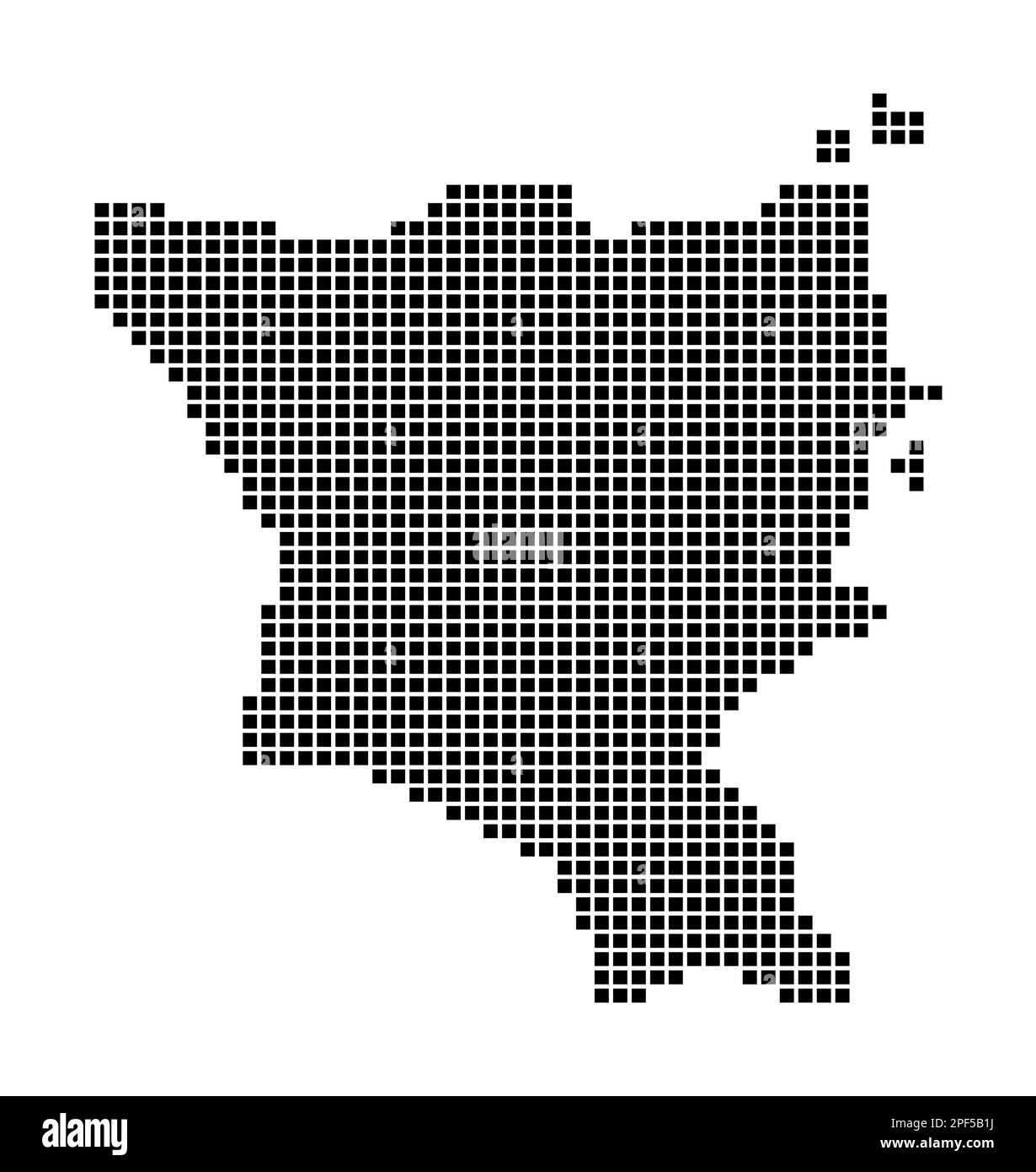 Green Island, Taiwan map. Map of Green Island, Taiwan in dotted style. Borders of the island filled with rectangles for your design. Stock Vector