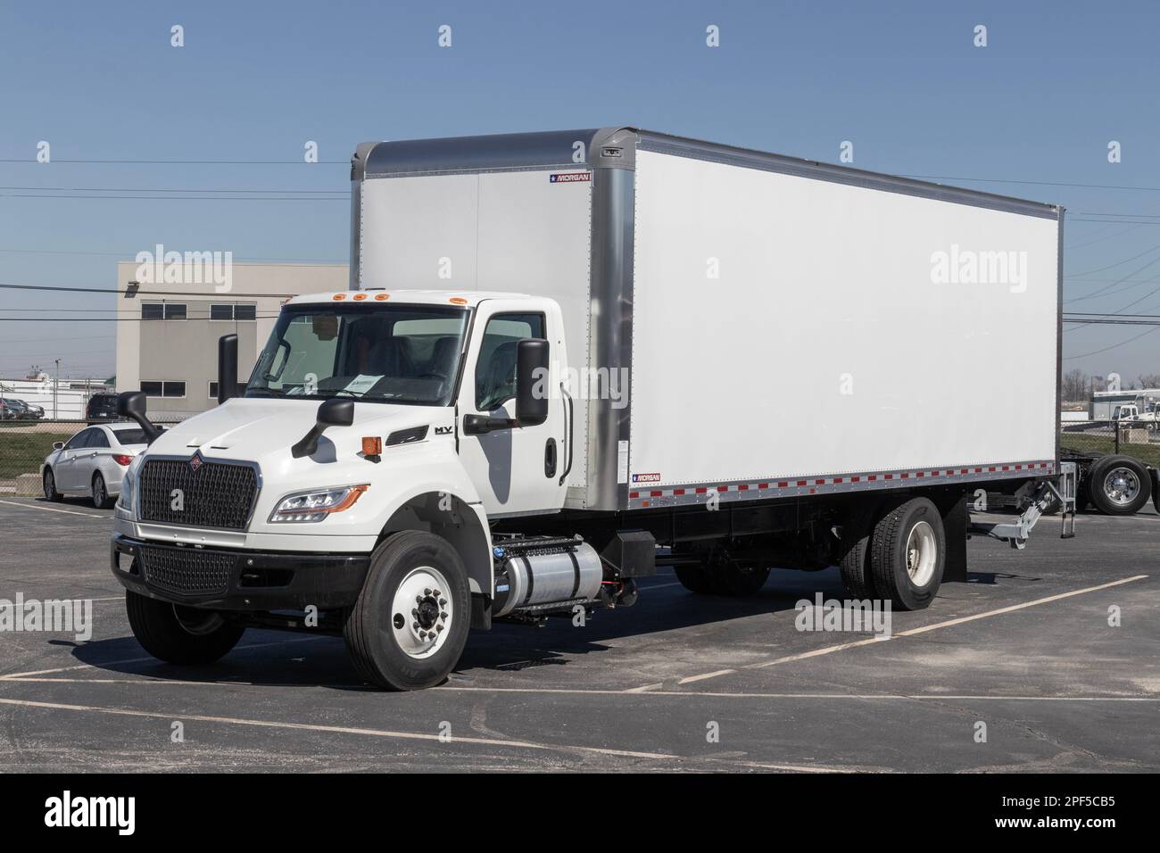 Indianapolis Circa March 2023 Navistar International Semi Tractor Trailer Truck display at a