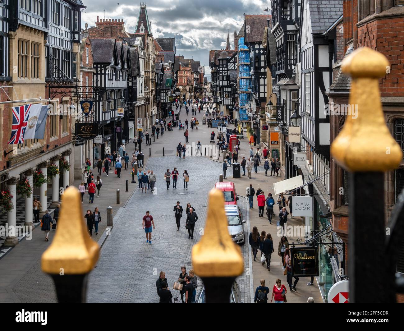 People Shopping in Chester City Centre Stock Photo Alamy