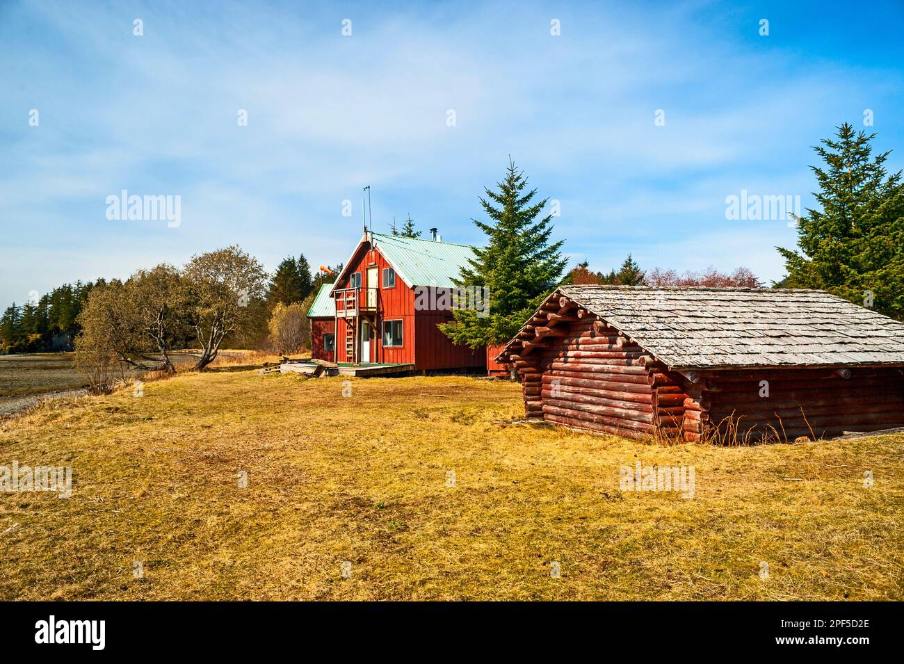 Abandoned US Forest Service work camp at False Island, Tongass National