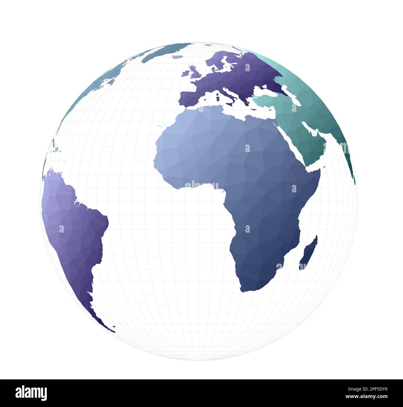 World map continents. Orthographic projection. Positive vector ...
