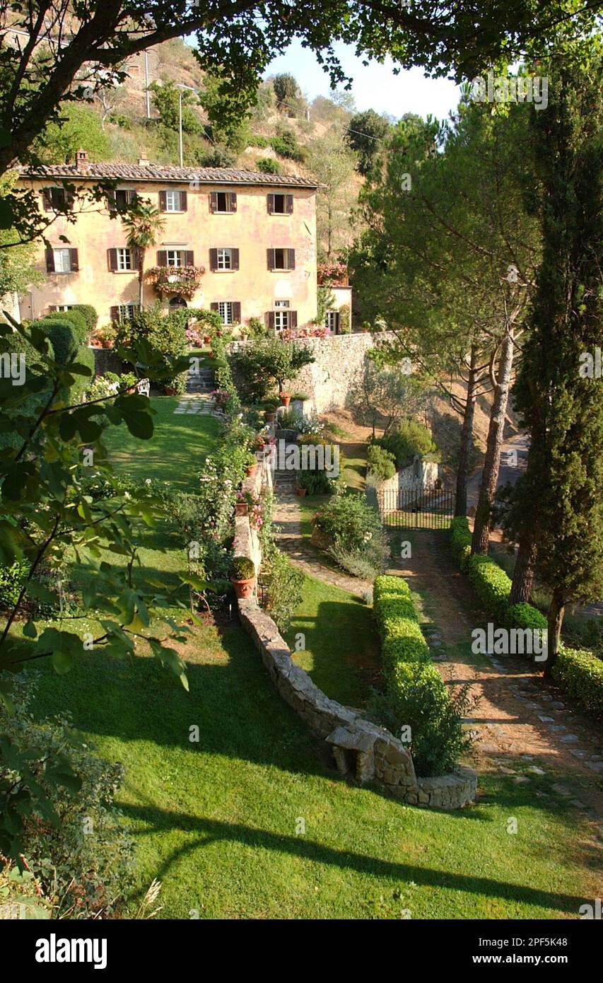 A view of Bramasole, the villa bought and restored by U.S. writer ...