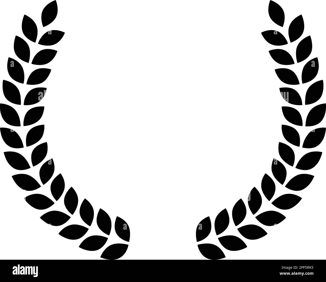 Laurel wreath flat logo vector Black and White Stock Photos & Images ...