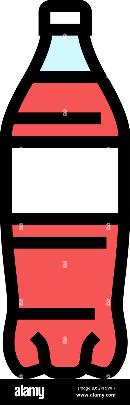 water soda plastic bottle color icon vector illustration Stock Vector ...