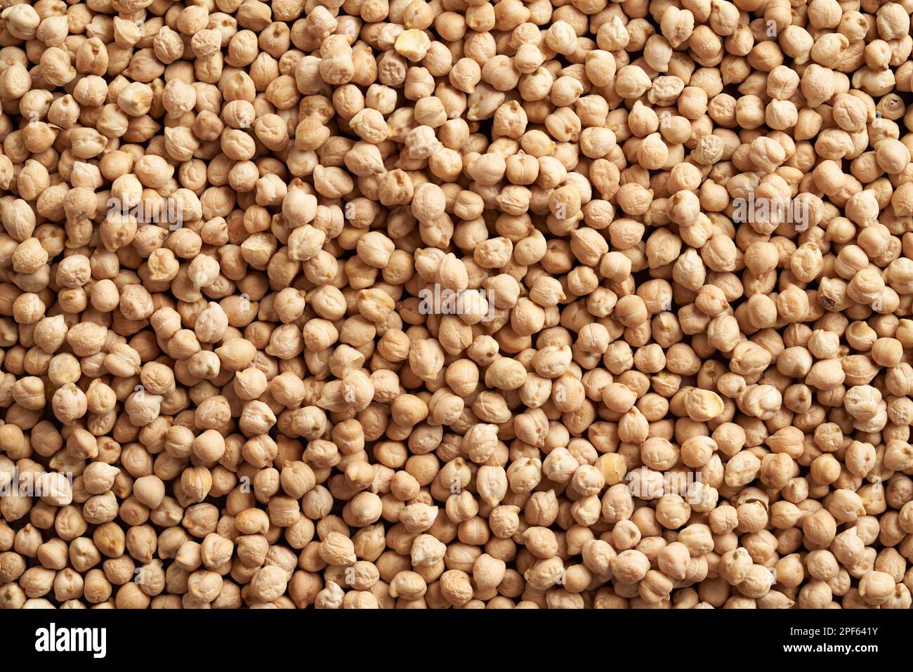 Uniform background made of dry chickpeas, with copy space Stock Photo