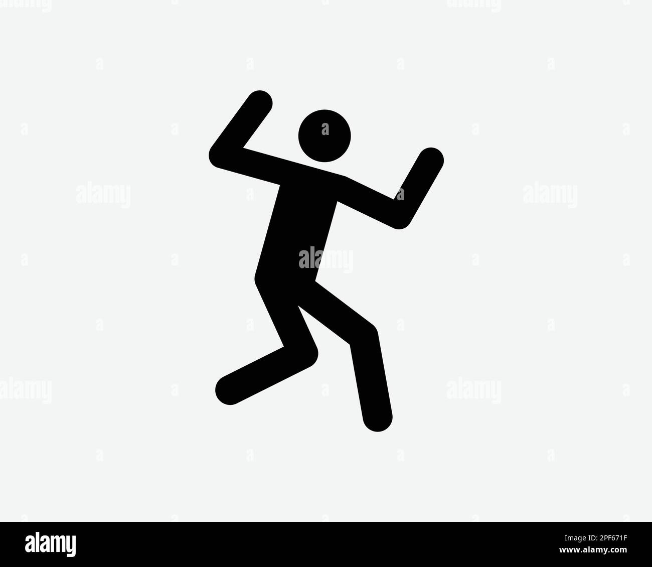 Man Jumping Icon Jump Jumper Happy Joy Leap Leaping Vector Black White Silhouette Symbol Sign Graphic Clipart Artwork Illustration Pictogram Stock Vector
