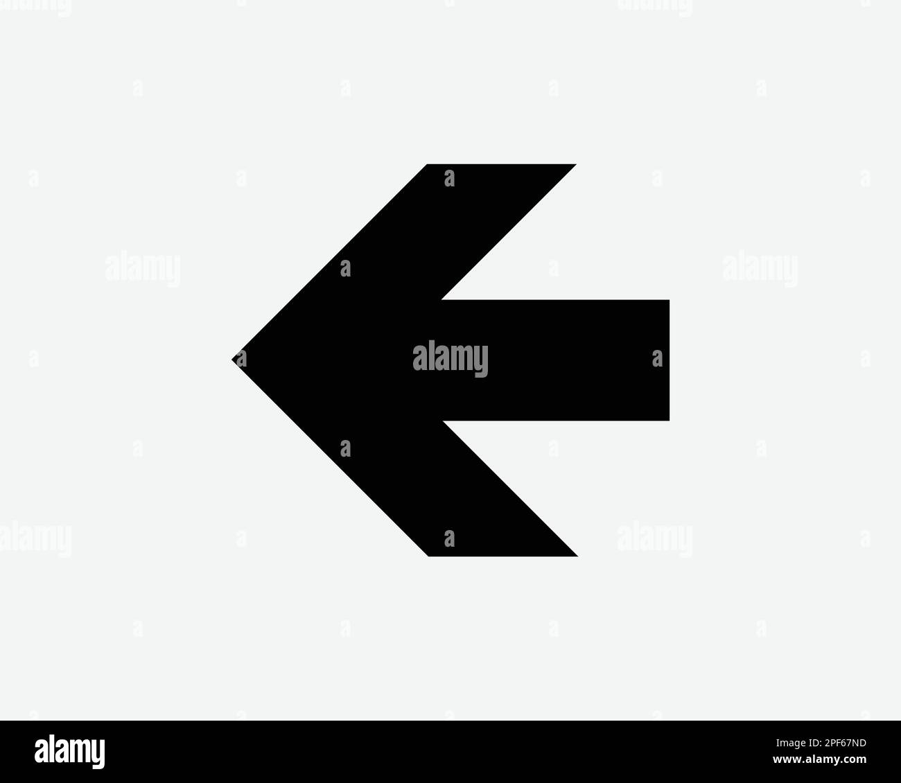 Left Arrow Point Pointing Direction Navigation Previous Black White