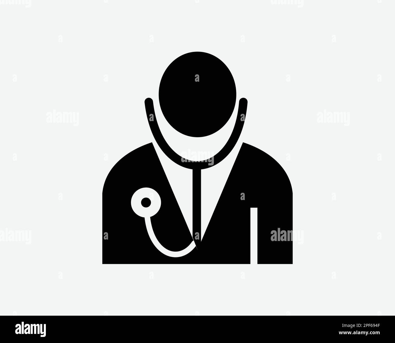 Doctor Icon Medical Healthcare Worker Medic Physician Black White Silhouette Sign Symbol Vector Graphic Clipart Illustration Artwork Pictogram Stock Vector